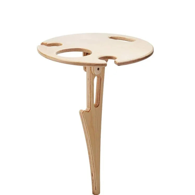 Wooden Lawn Folding Wine Rack Inserted Wine Rack Outdoor Picnic Wine Rack Folding Table, 20cm