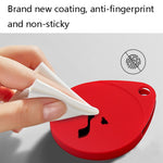 2 PCS Drop Shape  Shockproof Anti-scratch Silicone Protective Case with Carabiner for AirTag 2nd Gen / AirTag 1st Gen