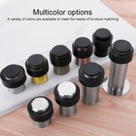 Rubber Anti-Collision Door Gear Punching Stainless Steel Round Door Resistant Home Floor-Shaped Cylindrical Door Touch, 46mm Punch, 60mm Punch, 80mm Punch, 46mm Punch-free, 60mm Punch-free, 80mm Punch-free, Brushed Steel 46mm With Plastic Head+Punch-fr...