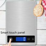 A10-1 Portable USB Kitchen Scale Household Food Baking Tea Quasi-Gram Weight Bench Scale, 5kg / 1g(White), 10kg / 1g(White), 15kg / 1g(White), 5kg / 1g(Rose Gold), 10kg / 1g(Rose Gold), 15kg / 1g(Rose Gold)