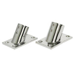 Thicken 316 Stainless Steel 60-Degree Square Tube Base Marine Boat Hardwares, Specifications:, 22mm, 25mm