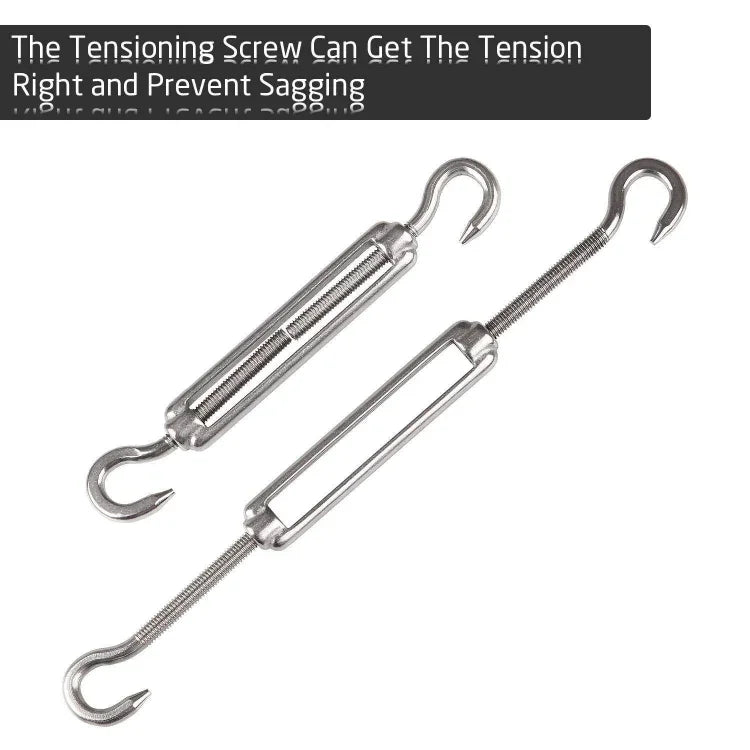 Shade Sail 304 Stainless Steel Accessories Outdoor Shade Flower Basket Screws Diamond Door Buckle, 18 PCS / M5 Set