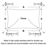 Shade Sail 304 Stainless Steel Accessories Outdoor Shade Flower Basket Screws Diamond Door Buckle, 18 PCS / M5 Set