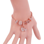 Women Rose Gold Beaded Bracelet, SL124 18cm, SL124 19cm, SL124 20cm, SL125 18cm, SL125 19cm, SL125 20cm, SL126 18cm, SL126 19cm, SL126 20cm, SL128 18cm, SL128 19cm, SL128 20cm, SL129 18cm, SL129 19cm, SL129 20cm, SL130 18cm, SL130 19cm, SL130 20cm     ...