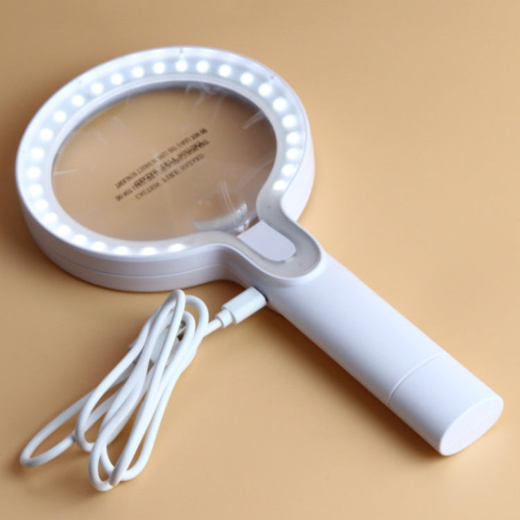 XT-8013 With 29 LED Lights 3 Gelling Touch Switch Magnifier 2 Times / 13 Times Hand-Held Magnifying Glass, XT-8013 (White+Gray), XT-8013(White+Dark Blue)
