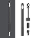2 Sets 4 In 1 Stylus Silicone Protective Cover + Anti-Lost Rope Set For Apple Pencil 1, Jade White, Ink Black, Mint Green, Fresh Pink, Red, Midnight Blue, Business Gray