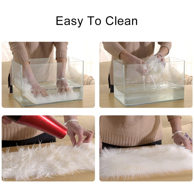 Love Heart Rugs Artificial Wool Sheepskin Hairy Carpet Faux Floor Mat Fur Plain Fluffy Soft Area Rug Tapetes, 30*40cm, 40*50cm, 50*60cm, 70*90cm