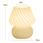PJ-104 5W Mushroom Glass Bedroom Bedside Table Decoration Table Lamp, CN Plug, Specification：, Monochrome Warm Light, Tmall Elf Light Bulb