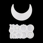 DIY Windbell Epoxy Mold Moon Pendant Wind Bell Hanging Set Mold, Style:, MD3535 + MD3536, MD3535 + MD3536 + Fish Line