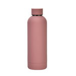 Stainless Steel Outdoor Matte Water Bottle Portable Sports Water Cup Rubber Paint Insulation Cup, Moss Green, Light Pink, Smoky Pink, Cinnabar Orange, Green White, Khaki, Ink Black, Lake Blue, Gray Green, Lilac Purple, Indigo, Gray