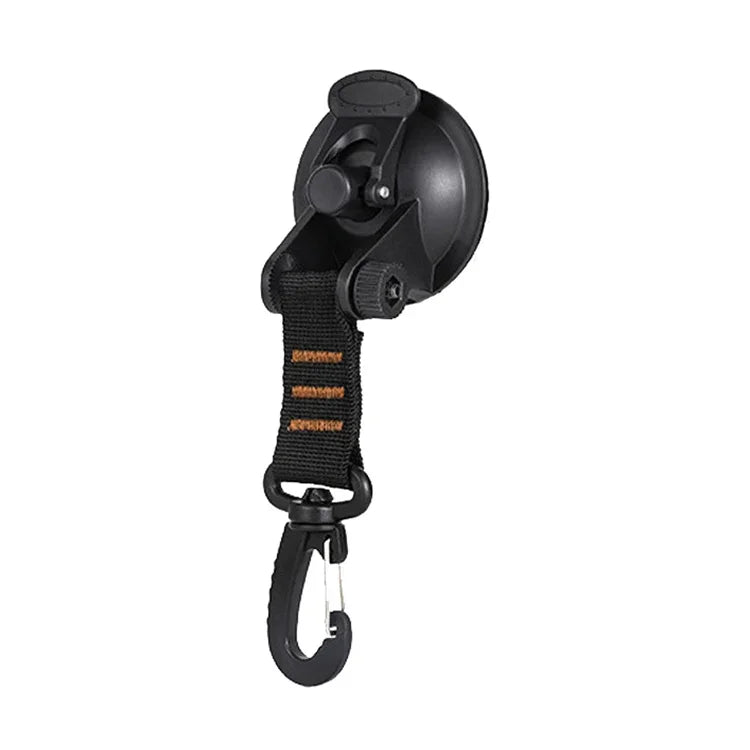 3 PCS Car Tent Suction Cup Home Users Outside Travel Portable Suction Cup Hook, Round Carabiner