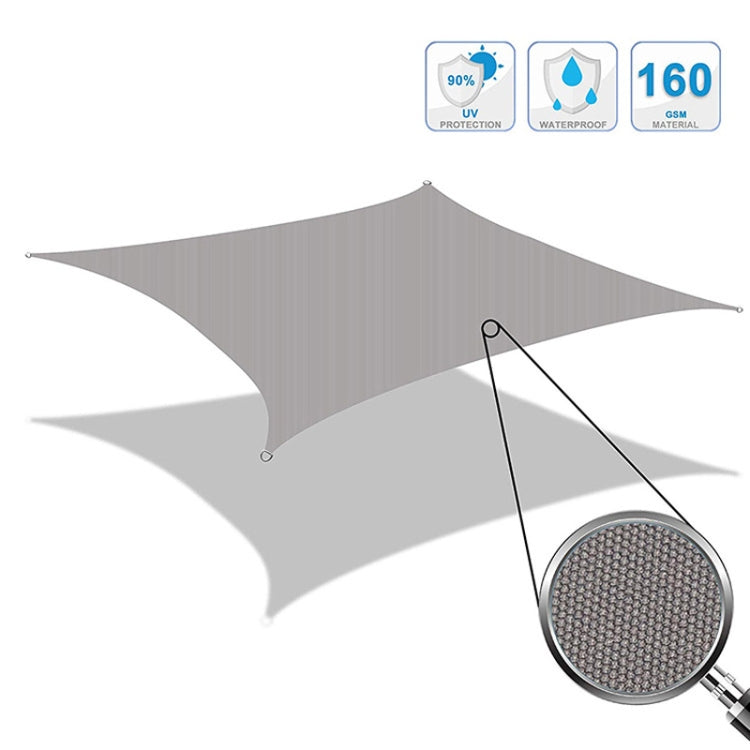 Outdoor Garden Sunshade Sail Waterproof Anti-UV Canopy, Size: 4m x 4m, 4m x 4m