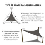 Triangle Outdoor Garden Sunshade Sail Waterproof Anti-UV Canopy, Size: 4m x 4m x 5.7m, 4m x 4m x 5.7m