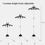1.6m 3 in 1 Hanging Ironing Bracket Hanger Telescopic Metal Rod Mount, Metal Rod Mount