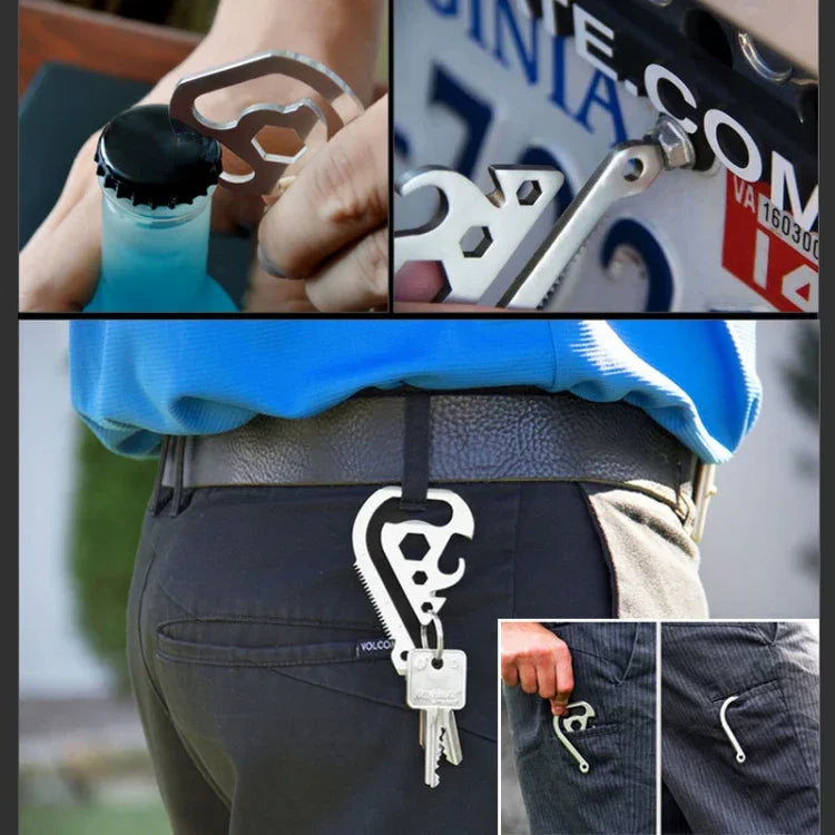 Outdoor EDC Gadget Emergency Tool Multifunction Key Clip, EDC Emergency Tool