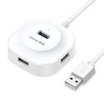Jasoz High-Speed USB2.0 4-Ports HUB 1 to 4 Docking HUB, Black 0.3m, Black 0.5m, Black 1.2m, White 0.3m, White 0.5m, White 1.2m