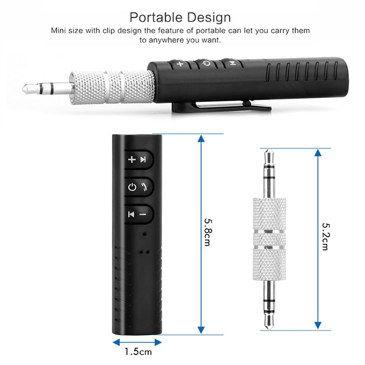 3.5mm Lavalier Bluetooth Audio Receiver with Metal Adapter, H-139 Black, H-139 Blue, H-139 Red, H-139 White, H-139 Green
