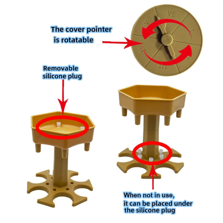 6 Cups Wine Dispenser Automatic Diversion Wine Pourer With Game Turntable, Style:, Round Blue with Transparent Cup, Round Blue with Color Cup, Round Gray with Transparent Cup, Round Gray with Color Cup, Round Brown with Transparent Cup                 ...
