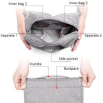 Travel Waterproof Wash Bag Portable Dust-Proof Storage Bag Hanging Cosmetic Bag, Purple, Black, Grey, Wine Red, Sky Blue, Navy