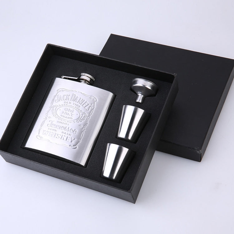 Portable Stainless Steel Hip Flask Set With Wine Glass Funnel, 7OZ Yellow Grunge, 7OZ Gray Grunge, 7OZ Jack Yellow Grunge, 7OZ Jack Gray Grunge, 7OZ Jack Black Core
