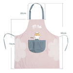 Home Kitchen Waterproof And Oil-Proof Apron Cute Cooking Work Apron, Colour: Foodie Light Pink (Ordinary), Foodie Light Pink (Ordinary)