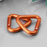 2PCS Triangle Carabiner Outdoor Camping Hiking Keychain Snap Clip Hook Kettle Buckle Carabiner Accessories