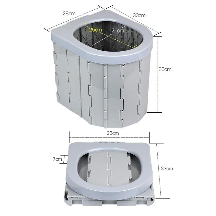 Car Toilet Integrated Portable Folding Toilet Self-Driving Tour Outdoor Camping Toilet, Car Toilet(Light Gray), Car Toilet(Black)