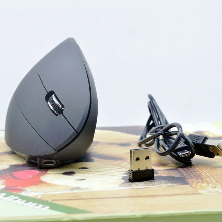 JS-5D 6 Keys 2.4G Ergonomic Vertical Mouse Cross-Border Wireless Charging Mouse