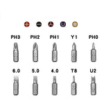 180 Degree 6.35mm Alloy Elbow Ratchet Screwdriver Set With 10 Screwdriver Bits, LT001