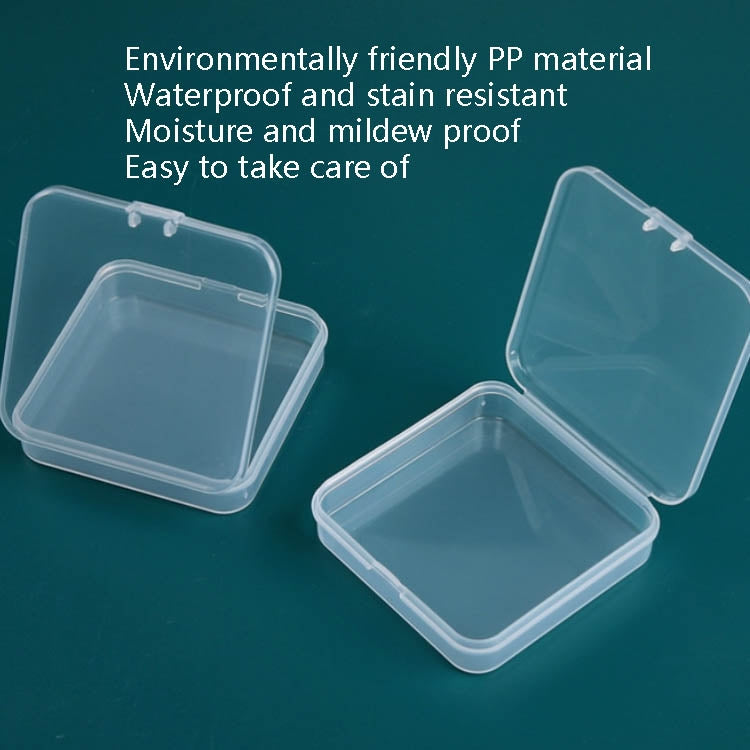 20 PCS Square Plastic Box With Cover Transparent Storage Box PP Parts Tool Box Electronic Component Accessories Box, 20 PCS Square