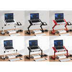Oatsbasf Folding Computer Desk Laptop Stand Foldable Lifting Heightening Storage Portable Rack,Style:, L01 Black, L02 White, L02  Black