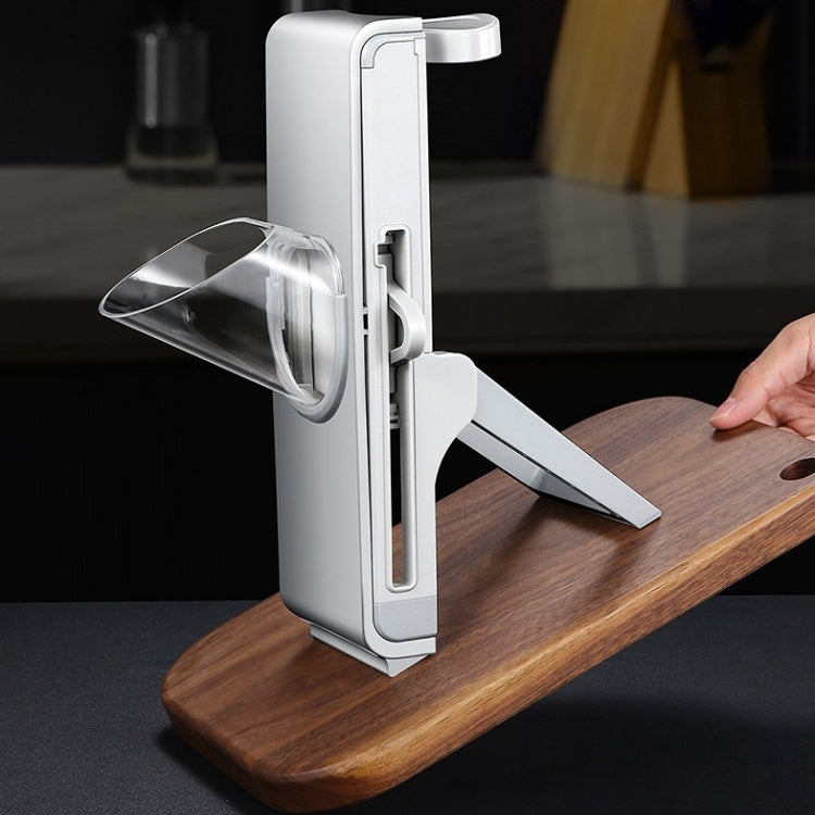 Hand Cutting Cutter Kitchen Lever Slicer Pressing Grater, Simple Gray, Simple Blue