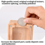 Wooden English Alphabet Piggy Bank Transparent Acrylic Piggy Bank