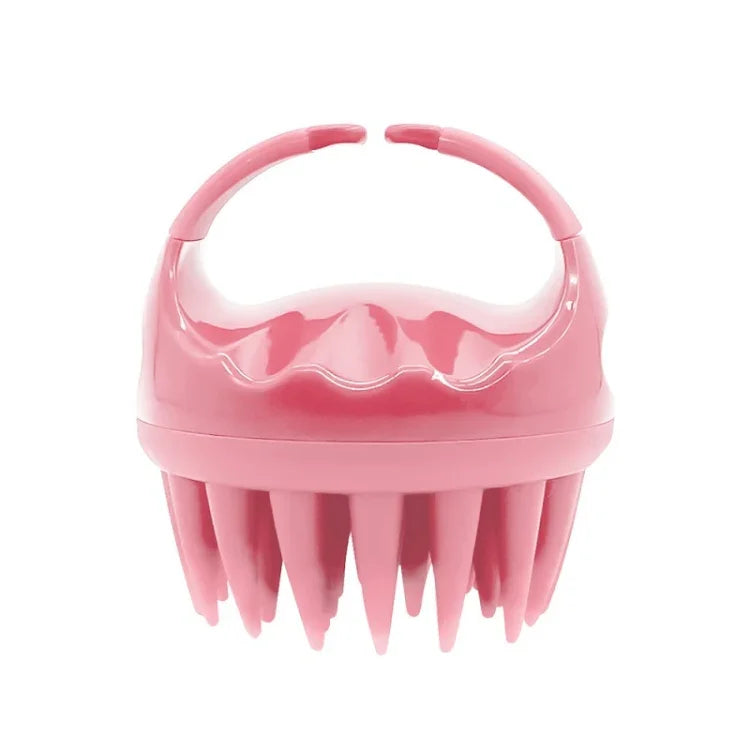 Round Hair Washing Brush Silicone Wet & Dry Multipurpose Massage Brush, Pink, Purple, Green, Black, Blue, Red, Yellow, Grey