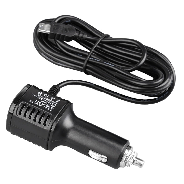 H519 Car Charger Driving Recorder Power Cord Dual USB With Display Charging Line, Specification:, Mini Straight, Mini Right Elbow