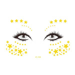 20 PCS Waterproof Bronzing Face Tattoo Stickers Party Masquerade Face Stickers, VS-011, VS-012, VS-013, VS-014, VS-015, VS-016, VS-017, VS-018, VS-019, VS-022, VS-023, VS-024, VS-025, VS-027, VS-028, VS-029, VS-030, VS-031, VS-032, VS-033