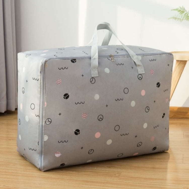 Oxford Cloth Quilt Moisture-Proof & Waterproof Storage Bag Zipper Portable Moving Luggage Bag, 70x50x30cm