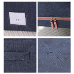 Fabric Steel Frame Quilt Clothing Storage Box Cotton Linen Storage Bag with Window, 22L 39x29x20cm, 100L 60x42x40cm, 66L 50x40x33cm, 24L 40x30x20cm