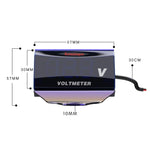 SUMOCHEPIN SMCP101 8-150V Motorcycle Modified Voltmeter LED Digital Display Electric Pressure Meter, Colorful Bracket+Red Voltmeter