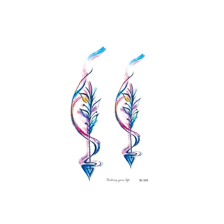 20 PCS Waterproof Flower Arm Tattoo Sticker, SC-529, SC-557, SC-558, SC-559, SC-561, SC-564, SC-551, SC-556, SC-552, SC-553, SC-554, SC-555