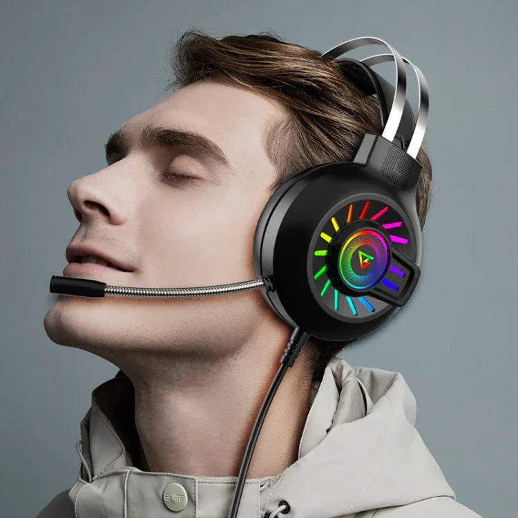 FOREV G97 RGB Luminous Wired Game Headset with Mic, Spec:, 7.1 Channel (Black)