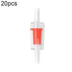 20 PCS Fish Tank Oxygen Pump Trachea Check Valve, 4mm (Red), 4mm (Black), 4mm (White), 4mm (Blue), 8mm (Red), 10mm (White), 12mm (White), 4mm (White Red)