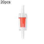 20 PCS Fish Tank Oxygen Pump Trachea Check Valve, 4mm (Red), 4mm (Black), 4mm (White), 4mm (Blue), 8mm (Red), 10mm (White), 12mm (White), 4mm (White Red), 4mm (White Black)