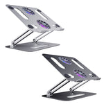 BONERUY P43F Aluminum Alloy Folding Computer Stand Notebook Cooling Stand, Silver, Grey, Silver with Type-C Cable, Gray with Type-C Cable