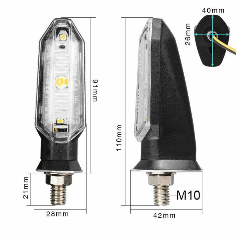 1 Pair MK-121 3 LEDs Shark Motorcycle Signal Lamp, MK-121