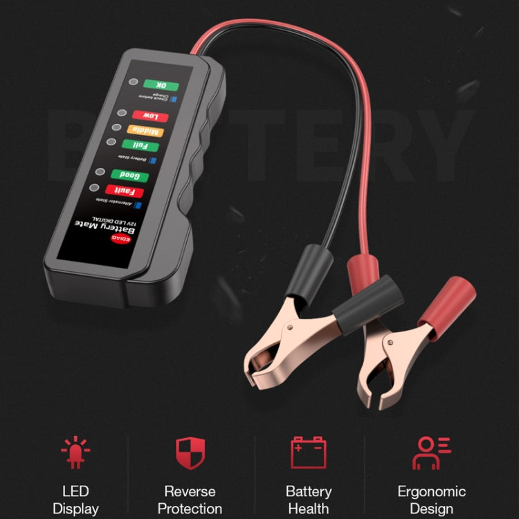 12V Automotive Battery Tester Fault Diagnosis Instrument, Clip