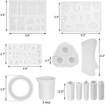 129 In 1 Time Gem Necklace Pendant Crystal Epoxy Resin Silicone Mold Set, Necklace Mold Set