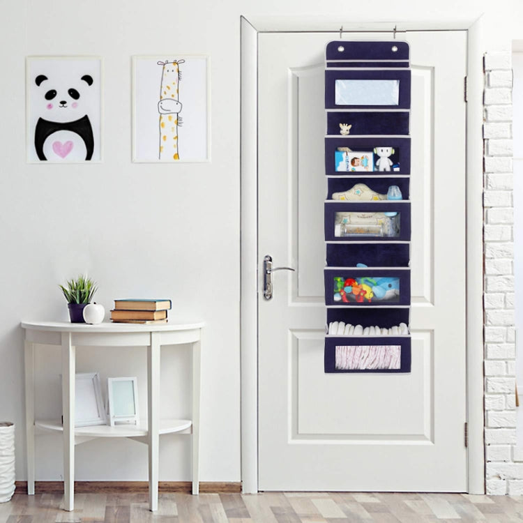 Five-Layer Non-Woven Door Rear Storage Hanging Bag, Five-Layer Non-Woven White, Five-Layer Non-Woven Blue