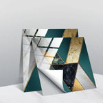 PVC Crystal Covered Film Geometric Pattern Tile Wall Sticker, 20 PCS 20cm