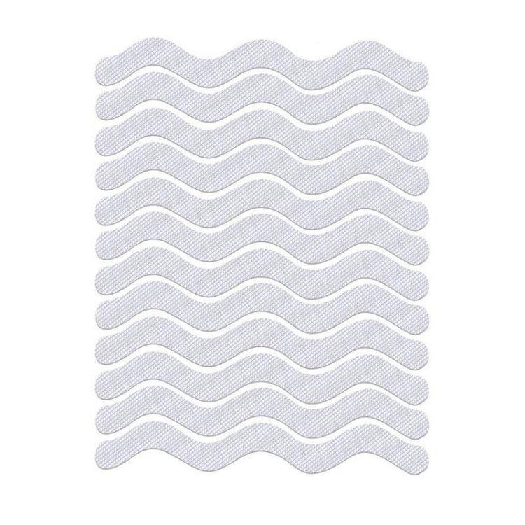24pcs /Bag Wavy Shaped Safety Bathtub Non-Slip Sticker, 1.3 x 18cm